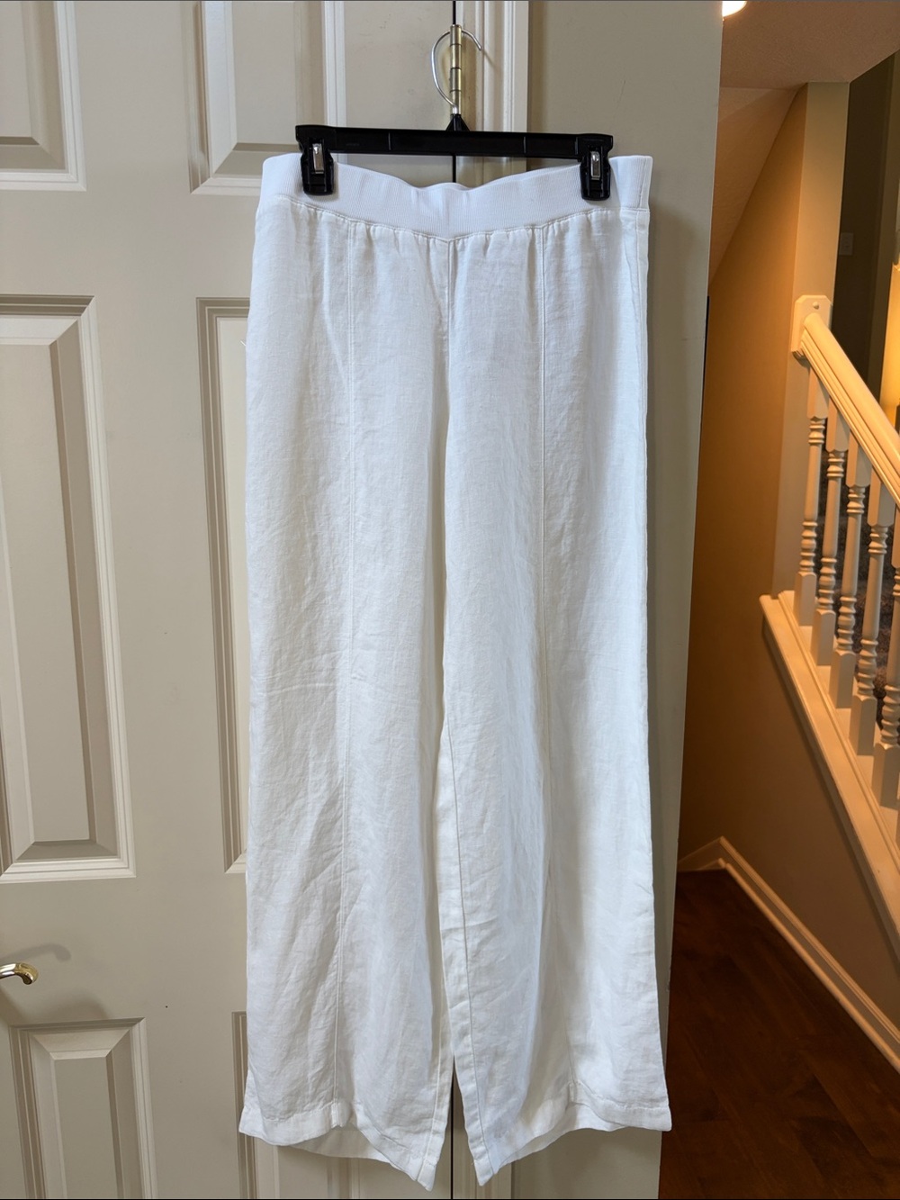 NWT J. Jill White Wide-Leg Linen Pants, small